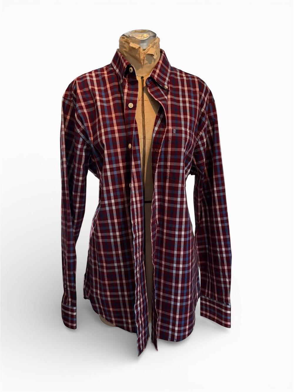 IZOD Long Sleeve Plaid Button-Up Shirt